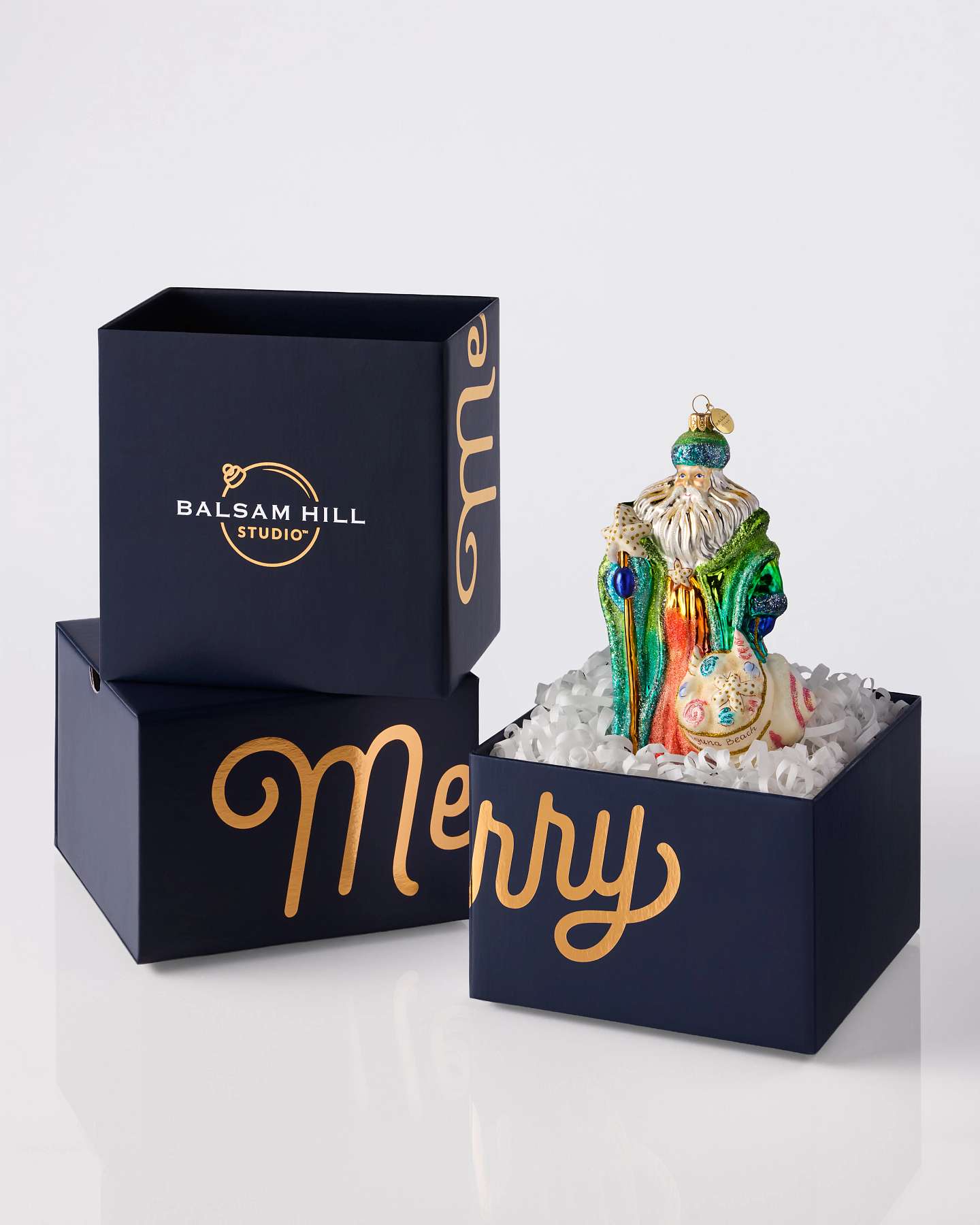 Balsam Hill Studio Neptune Santa Ornament