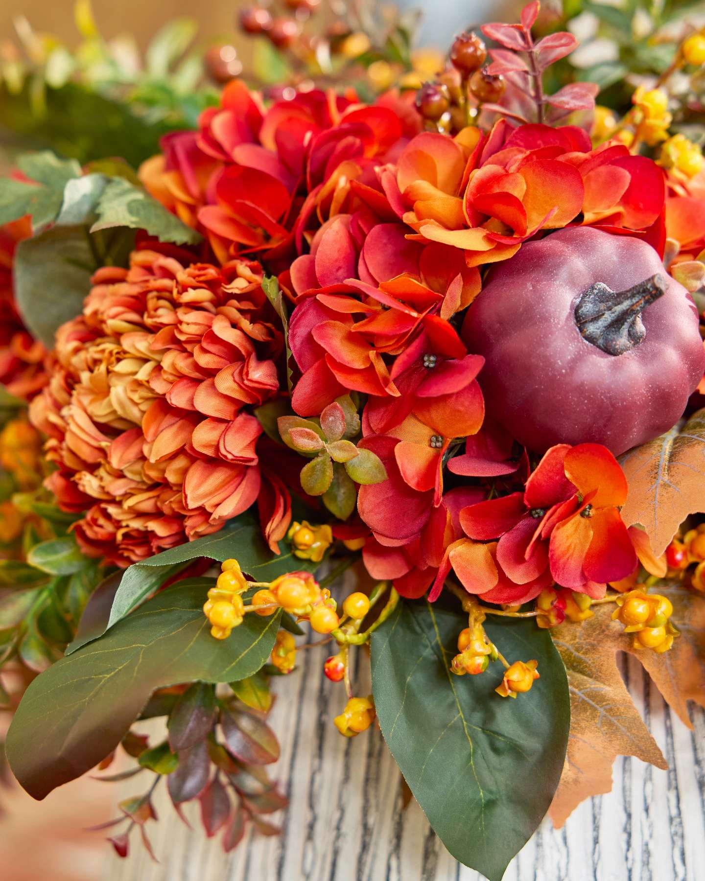 Balsam Hill Pumpkin Floral Artificial Fall Arrangement