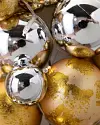 Outdoor Silver & Gold Ornament Foliage by Balsam Hill Detail