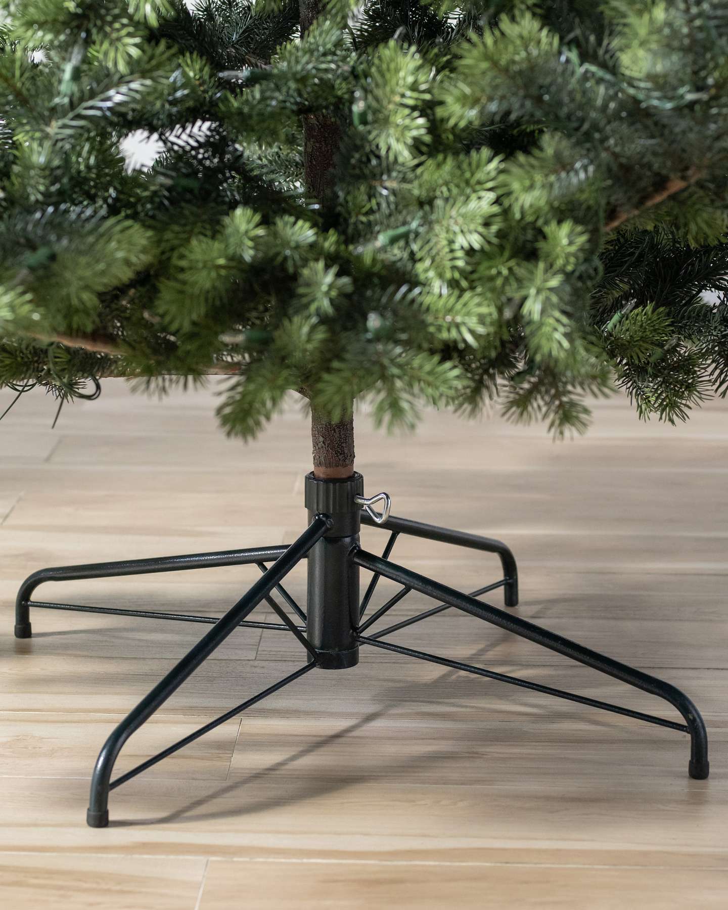 Balsam Hill Yukon Spruce Artificial Christmas Tree Stand Closeup Feature