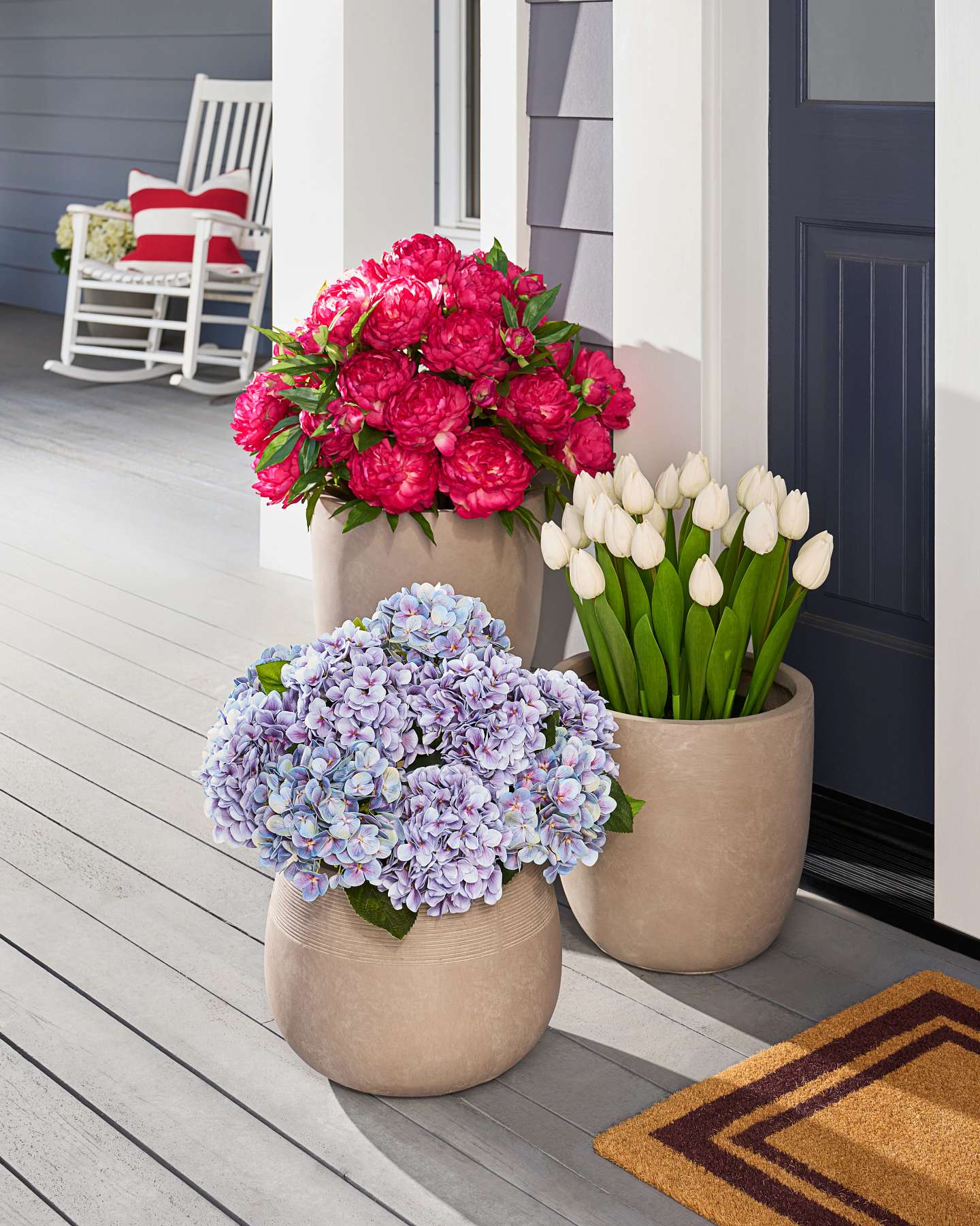 Ivory Outdoor Tulip Garden Pot Filler by Balsam Hill Lifestyle 50