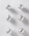BH Essentials Silver Swirled Glass Ornaments Set of 6 by Balsam Hill