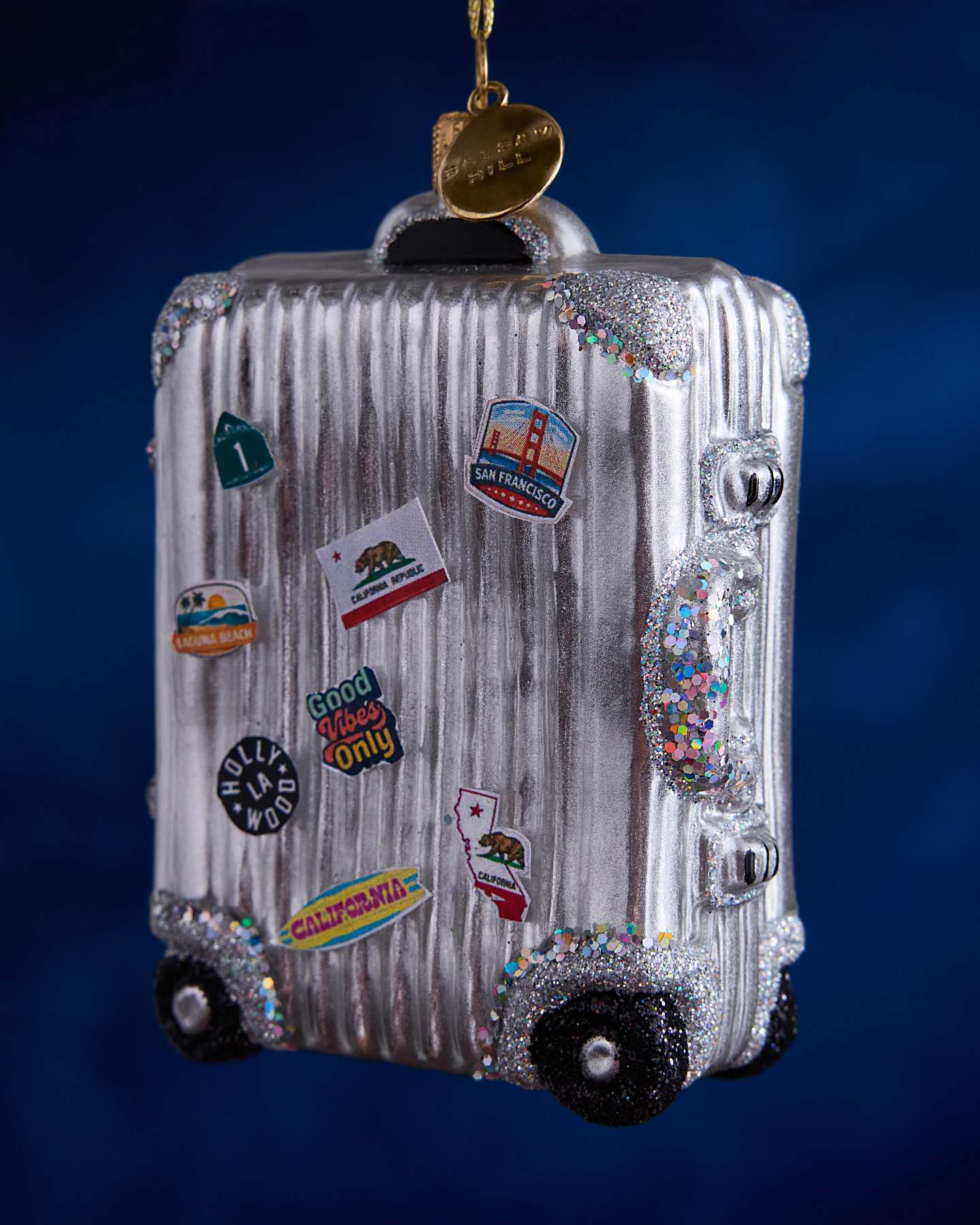 Balsam Hill Studio California Vintage Suitcase Ornament