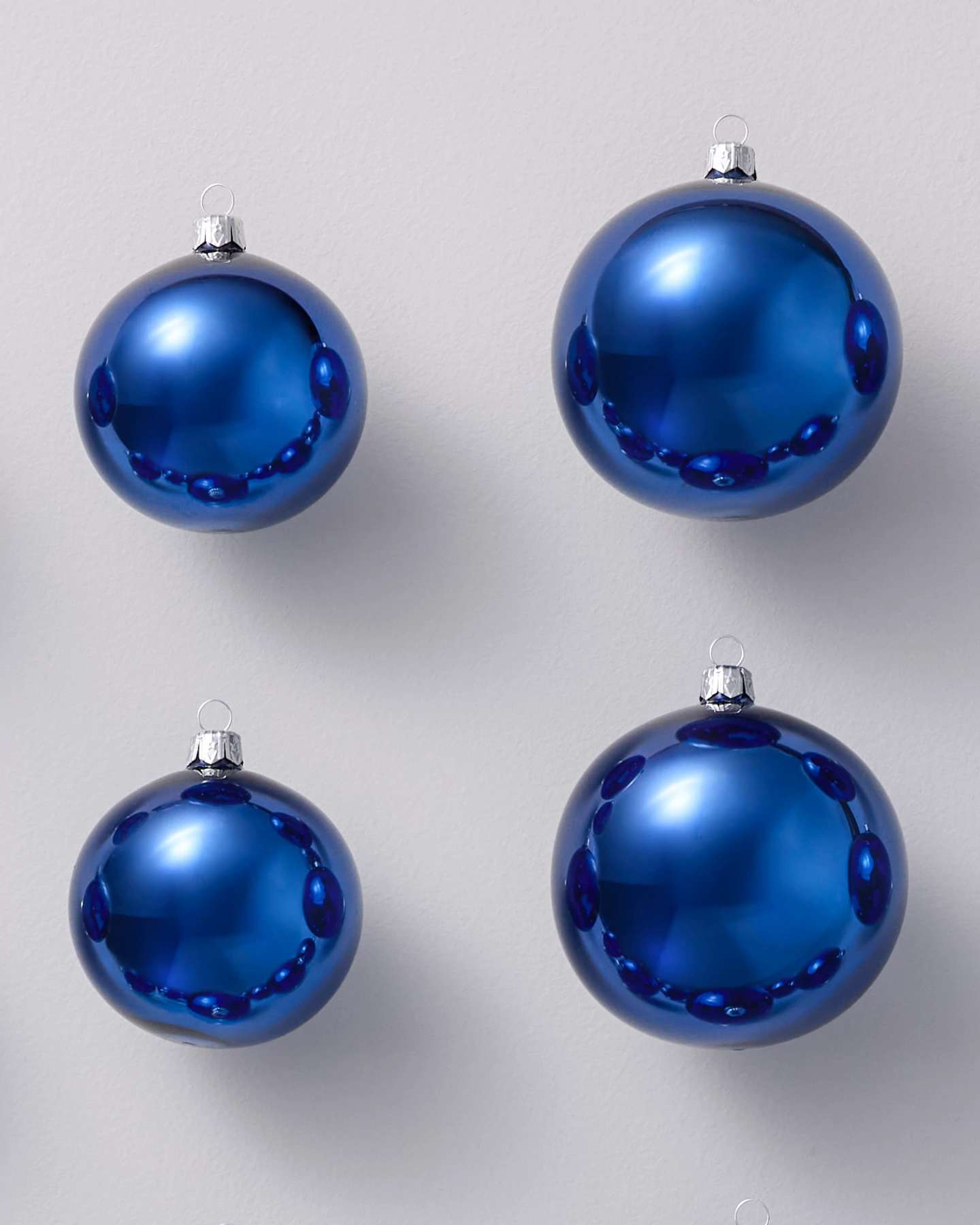 Navy Blue BH Essentials Pearlescent Ornaments, Set of 24