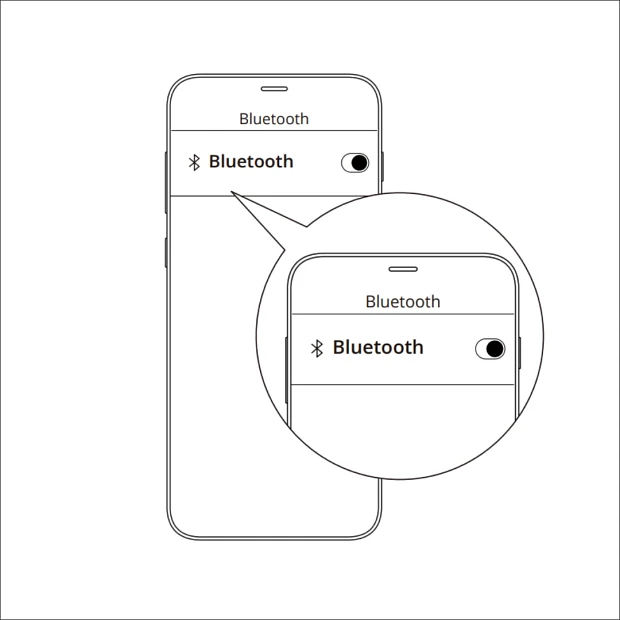 Illustration of phone with Bluetooth