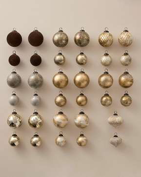 Rustic Elegance Main Glass Ornament Set Rustic Elegance Main Glass Ornament Set
