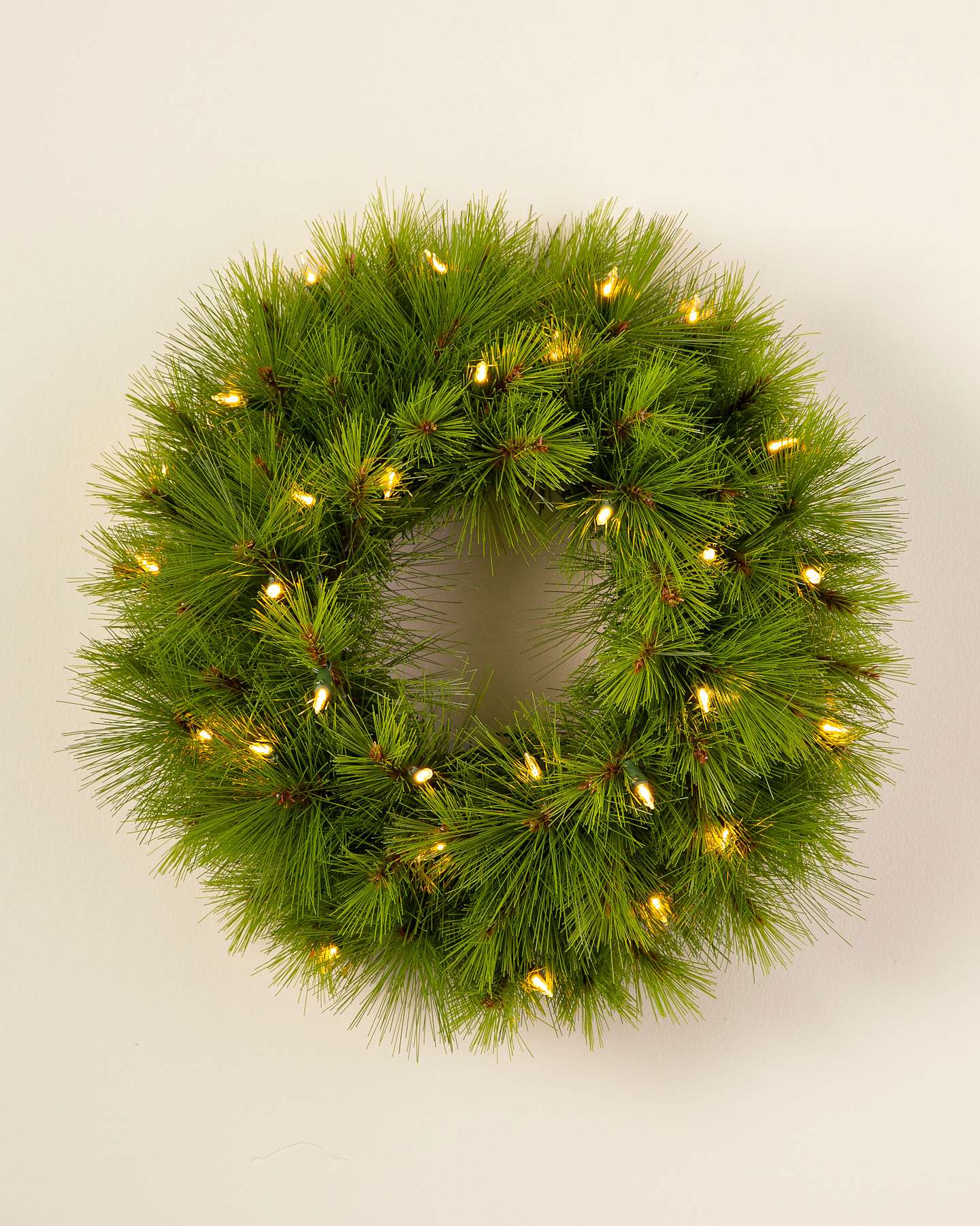 Balsam Hill Monterey Pine Christmas Wreath 45cm With LED Clear Lights