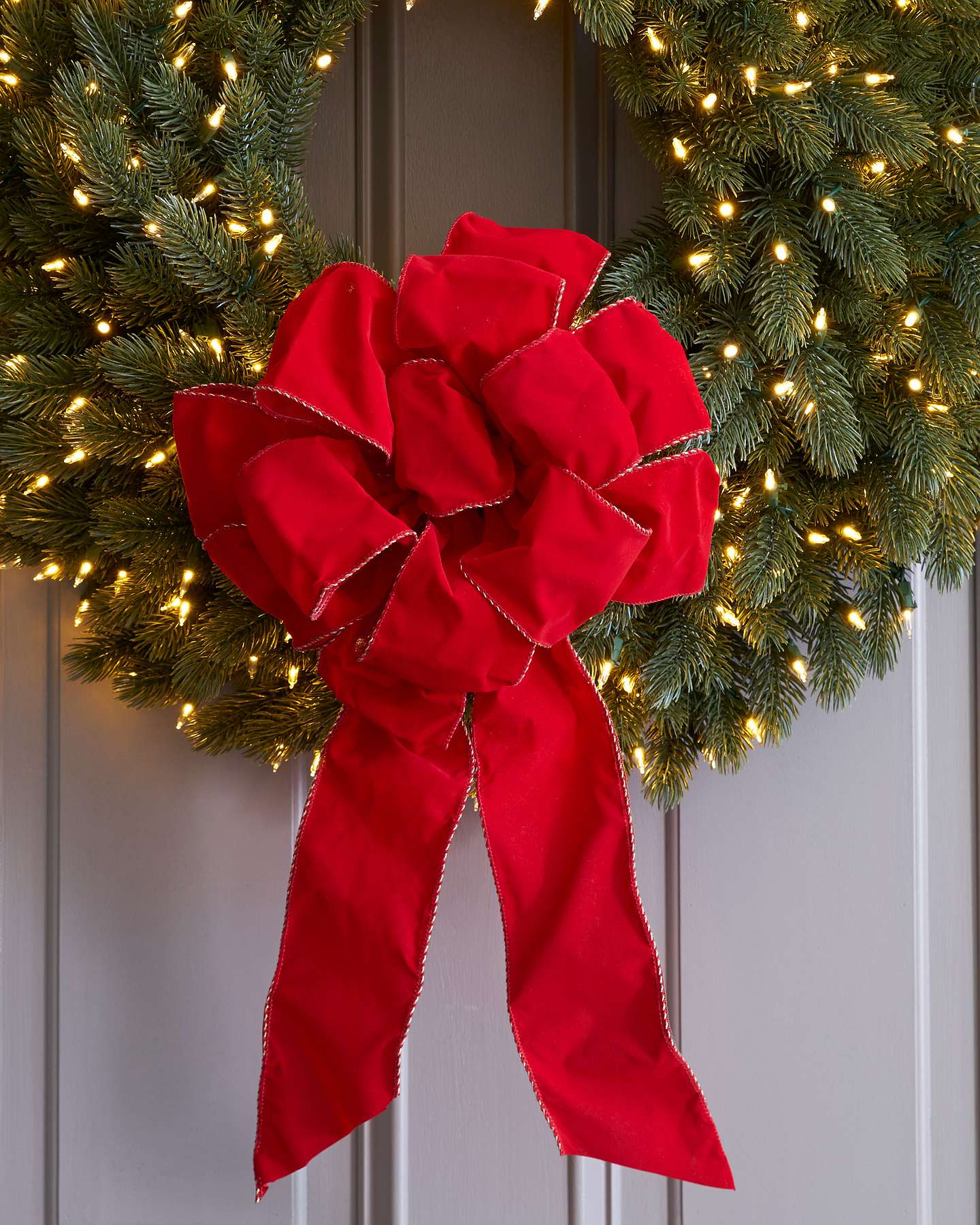 Balsam Hill Pre-Made Wired Ribbon Bows Lifestyle Display