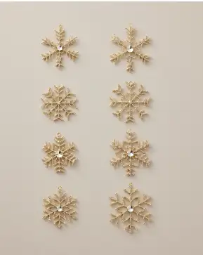 Rhinestone Snowflake Ornament Set Rhinestone Snowflake Ornament Set
