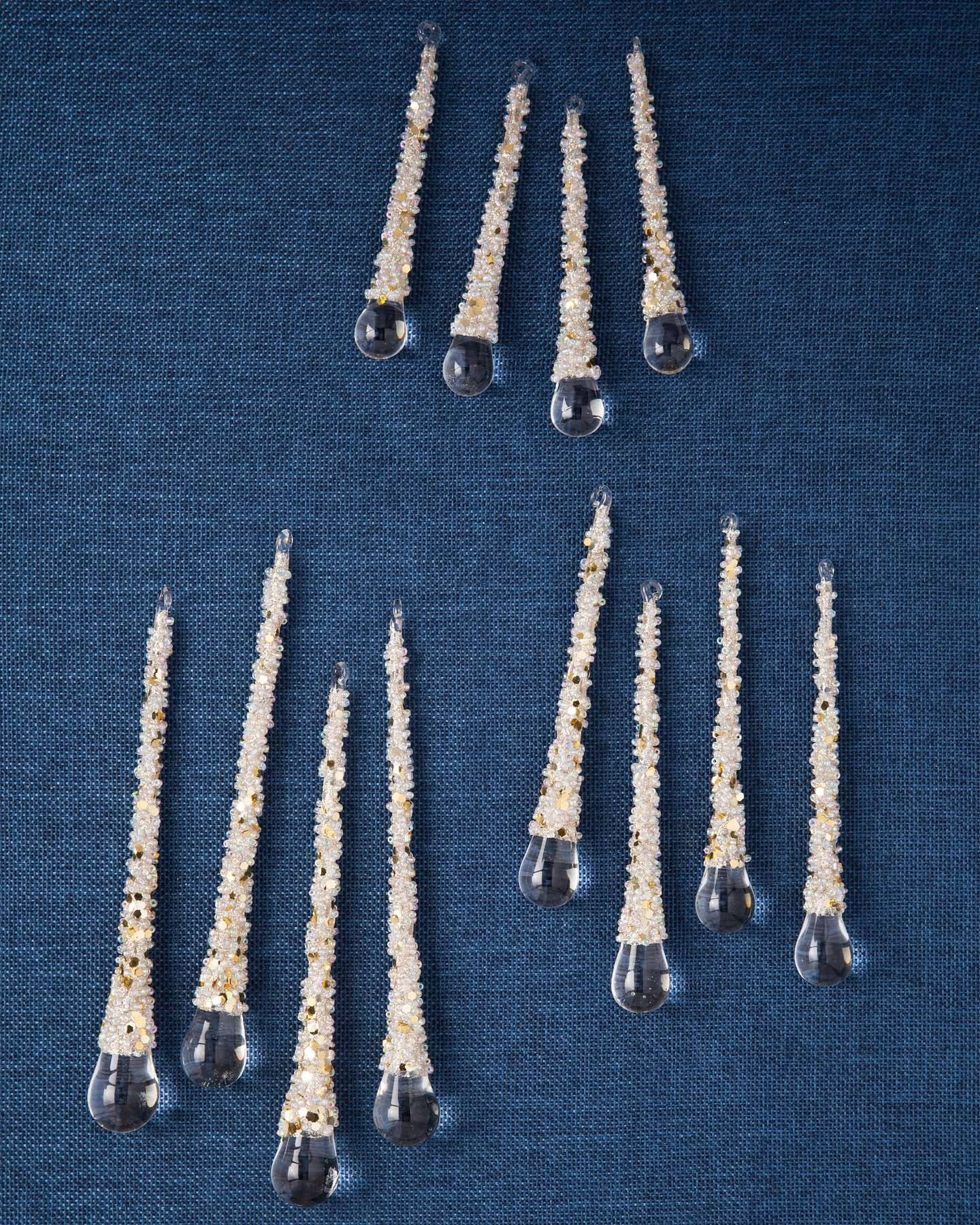 Small Icy Teardrop Ornaments Set of 12 by Balsam Hill SSC 10